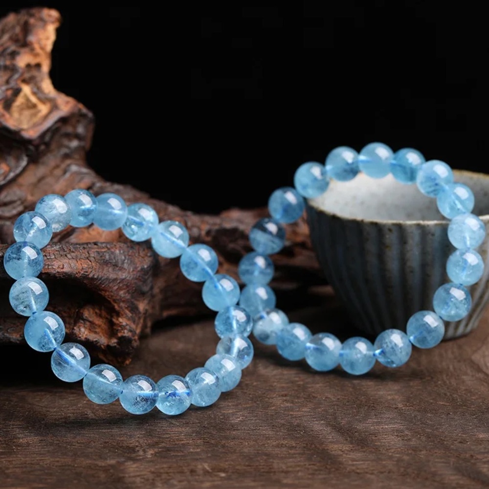High quality vibrant aquamarine, bracelets - Picture 4 of 4
